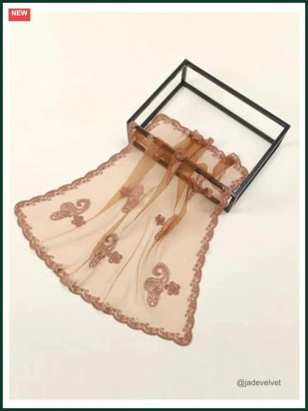 Floerns Women's Flower Embroidery Hair Scarf Sheer Lace Headband